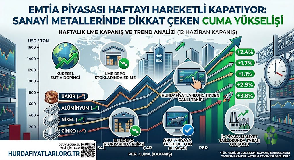 Emtia Piyasası Haftayı Hareketli Kapatıyor: Sanayi Metallerinde Dikkat Çeken Cuma Yükselişi